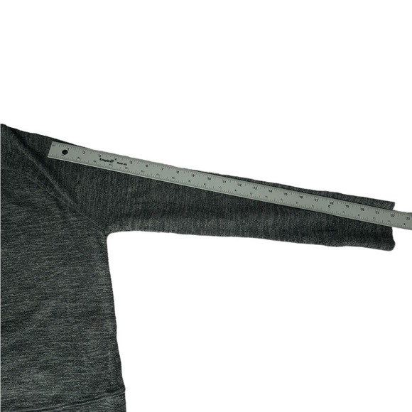 Victoria’s Secret heathered gray lightweight sweatshirt w lace inset Small - Picture 5 of 12